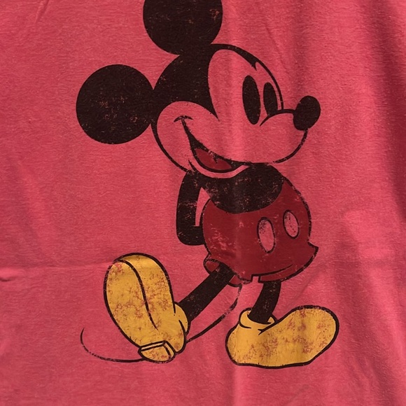 Disney store Mickey Mouse vintage looking pink tshirt - Picture 2 of 6